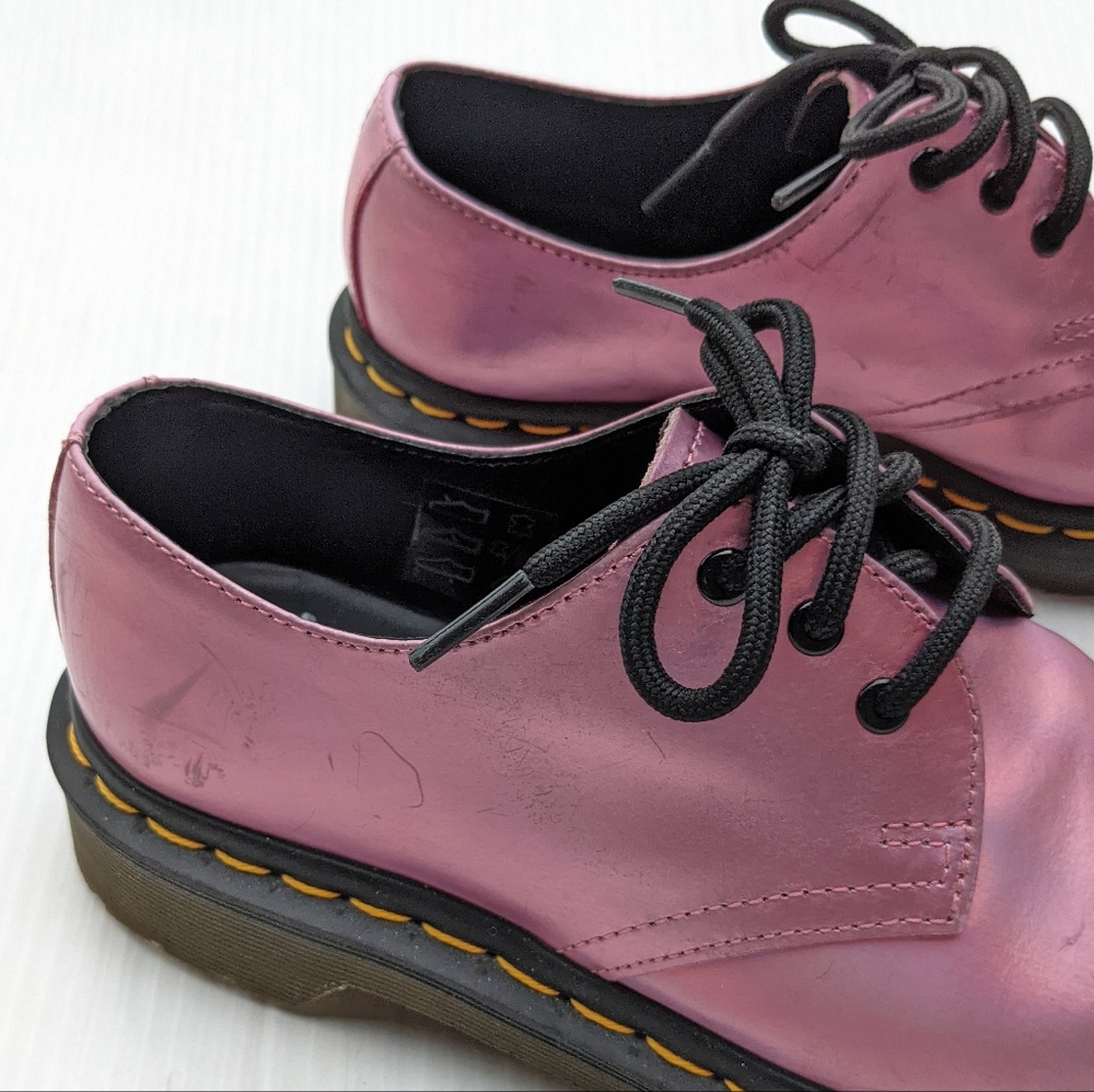 DOC MARTENS 1461 RS pink iridescent Oxford loafers - Picture 11 of 14